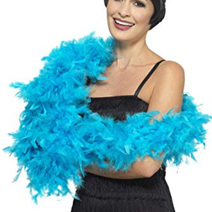 Smiffys 48060 Deluxe Boa, Blue, One Size