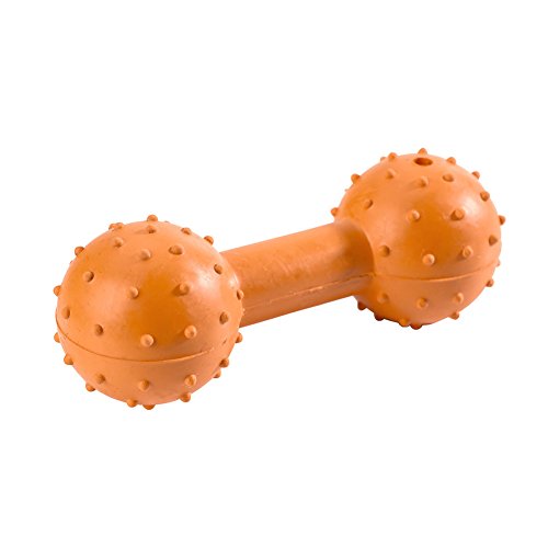 Dog Toy Dumbell With Bell, 11 Cm Orange  Pack Of 3 | Hunter