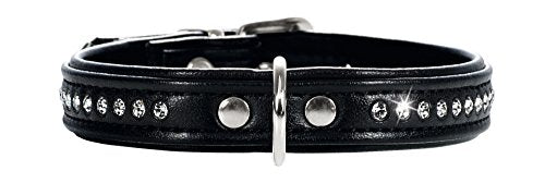 Collar Modern Art Luxus 42/13 Ni Artificial Leather Black/Black, 32-38 | Hunter