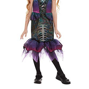 Smiffys 51077L Dark Mermaid Costume, Girls, Purple, L - Age 10-12 years