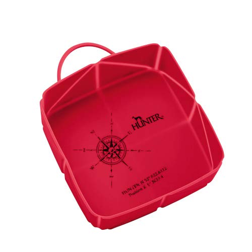 Silicone Fold-Travel Bowl List 590 Ml Red  Pack Of 2 | Hunter