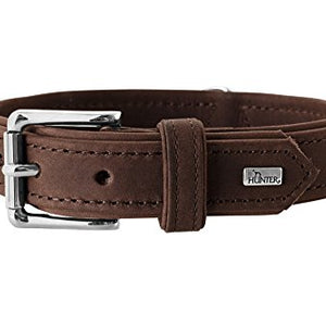 Collar Rolling Hills, 45 D-Brown/D-Brown, Leather | Hunter