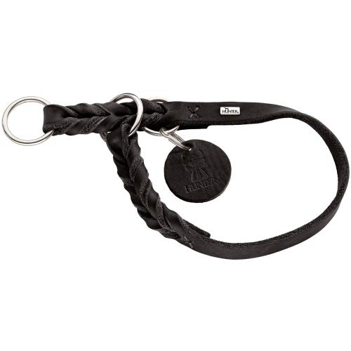Training Collar Solid Education, 45 Soft Genuine Cow Leather, Black | Hunter