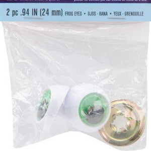 Shank Back Frog Eyes 24mm 2/Pkg-Green
