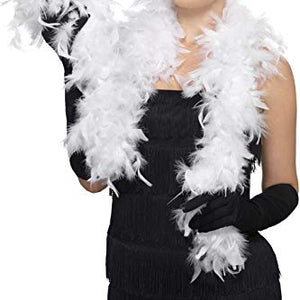Smiffys Boa Feather, 50 g/150 cm - White