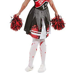 Smiffys 51067M Cheerleader Zombie Costume, Women, Red, M - UK Size 12-14