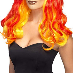 Smiffys 44258 Ombre Devil Flame Wig (One Size)