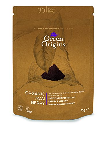 Green Origins Organic Acai Berry Powder, Freeze Dried 75g