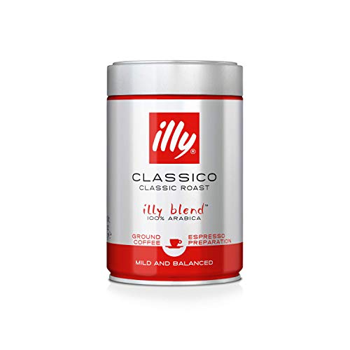 illy Classico Medium Roast Ground Coffee, 250g (Pack of 2)