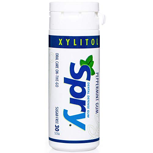 Spry Xylitol Chewing Gum Peppermint - 30 Pieces Tube