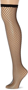 Fever Women’s Lattice Net Hold-Ups, Black, One Size,5020570427460