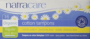 Natracare Organic Applicator Regular Tampons 16 per pack (PACK OF 2)
