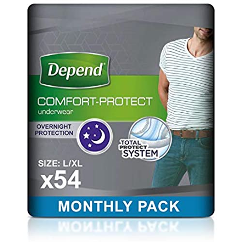 Depend Comfort Protect Incontinence Pants for Men, Large/Extra-Large - 54 Pants