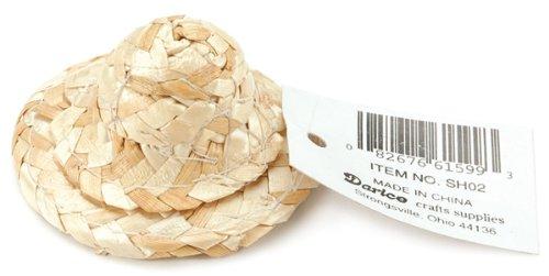 Round Top Straw Hat 2"-Natural