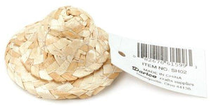 Round Top Straw Hat 2"-Natural