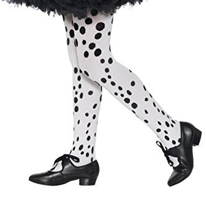 Smiffy's 49763 Dalmatian Tights, Childs, Girls, Black/White, One Size