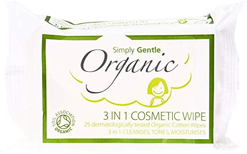 Simply Gentle Organic 3-in-1 Cosmetic 25 Wipes