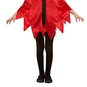 Smiffys 52145 Devil Hooded Cape, Unisex Children, Red, One Size