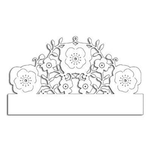 Penny Black Floral Half Steel Die (51-445)