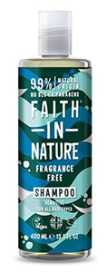 Faith In Nature Fragrance Free Shampoo 400ml x 2 (Pack of 2)