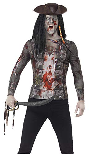 Smiffys Men's Halloween Pirate T-Shirt (Large)