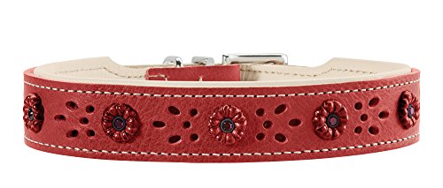 Collar Virginia Rose, 47 Red/Tan, Leather | Hunter