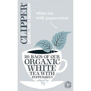 Clipper White Tea & Peppermint - Organic 20 Bags (Pack of 2)