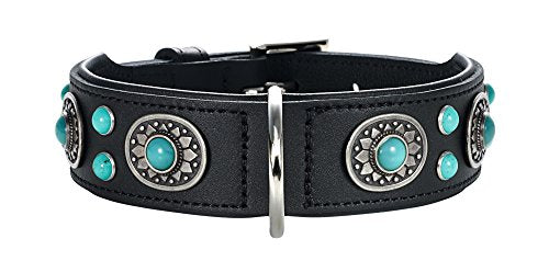 Collar Sioux 50 Nickel-Plated Genuine Cow Leather Bl./Nappa Bl. 35-43 | Hunter
