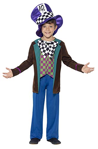 Smiffys Children's Deluxe Hatter Costume, Blue, M - Age 7-9 years