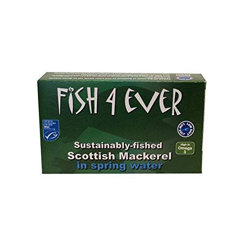 Fish 4 Ever Mackerel in Spring Water, 125g