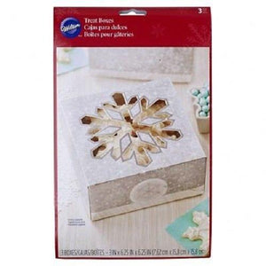 Wilton Silver Snowflake Treat Boxes, 3-Piece