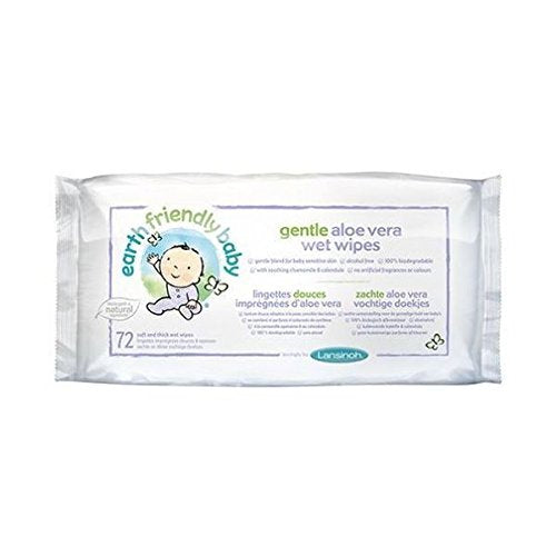 Earth Friendly Gentle Aloe Vera Wet Wipes 72s (PACK OF 5)