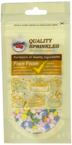 Quality Sprinkles Rainbow Multicoloured Hearts Sprinkles 65 g (Pack of 6)