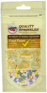Quality Sprinkles Rainbow Multicoloured Hearts Sprinkles 65 g (Pack of 6)