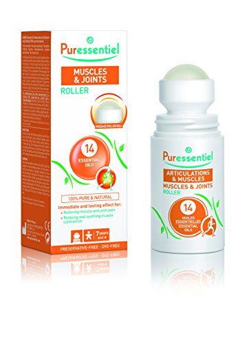 Puressentiel Muscles & Joints Roller, 75 ml - Immediate Relief - Lasting Soothing Effect - Acupressure Massage - Muscular Pain, Muscle Contraction – Natural Pain Relief, Wintergreen Essential Oil