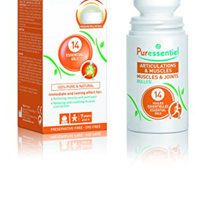 Puressentiel Muscles & Joints Roller, 75 ml - Immediate Relief - Lasting Soothing Effect - Acupressure Massage - Muscular Pain, Muscle Contraction – Natural Pain Relief, Wintergreen Essential Oil