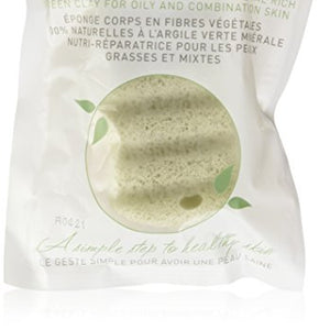 The Konjac Sponge Co 6 Wave Body Konjac Sponge Green Clay