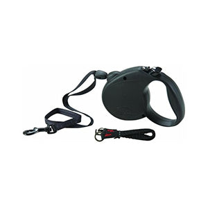 Doggo Everyday Retractable Dog Lead With Soft Grip Handle, Grey, Medium | Doggo