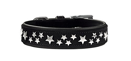 Collar Softie Stars 45 Nickel Artificial Leather Black/ Black | Hunter