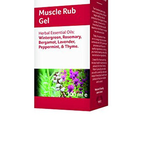 Potter's Herbals Muscle Rub Gel 100ml - Soothing & Lasting Revitalising Effect – Non Greasy – Quick Drying Gel – Muscular Pain Natural Relief with Wintergreen, Rosemary, Bergamot, Lavender, Peppermint