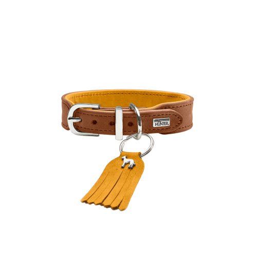 Collar Lucca Petit, 37 Cow Nappa Leather, Brown/Mustard | Hunter