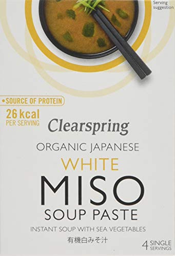 Clearspring Organic Japanese Instant White Miso Soup Paste, 60 g (4 x 15 g)