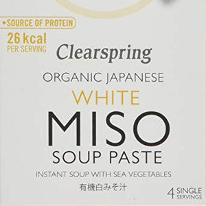 Clearspring Organic Japanese Instant White Miso Soup Paste, 60 g (4 x 15 g)