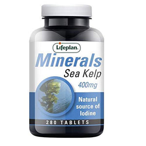 Lifeplan Minerals Sea Kelp Supplement 400mg tablets - For normal cognitive (brain) function & maintenance of normal skin. (280 tablets)
