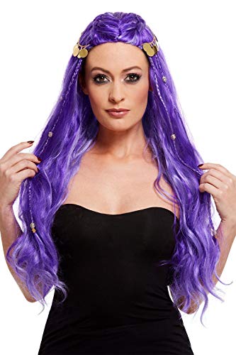 Smiffys 61118 Fortune Teller Wig, Women, Purple