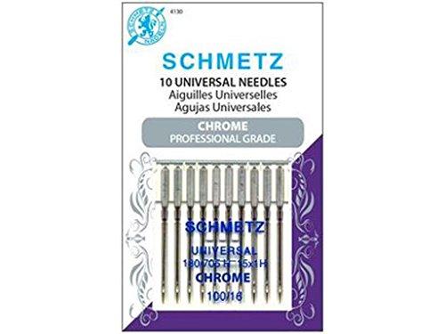 Schmetz 10 Piece Chrome Universal Size 100/16 Needle