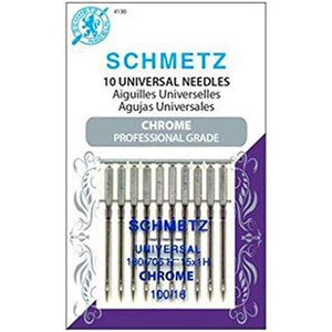 Schmetz 10 Piece Chrome Universal Size 100/16 Needle