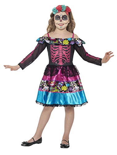 Smiffys 44930M Children's Day of the Dead Sweetheart Costume (Medium)