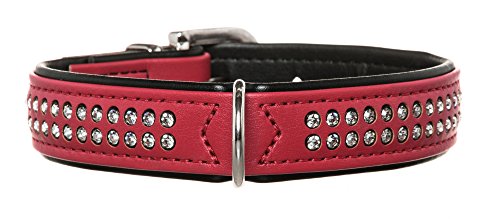 Collar Modern Art Deluxe 45 Nickel Artificial Leather Red/Black, 34-40 Cm | Hunter