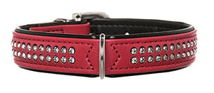 Collar Modern Art Deluxe 45 Nickel Artificial Leather Red/Black, 34-40 Cm | Hunter